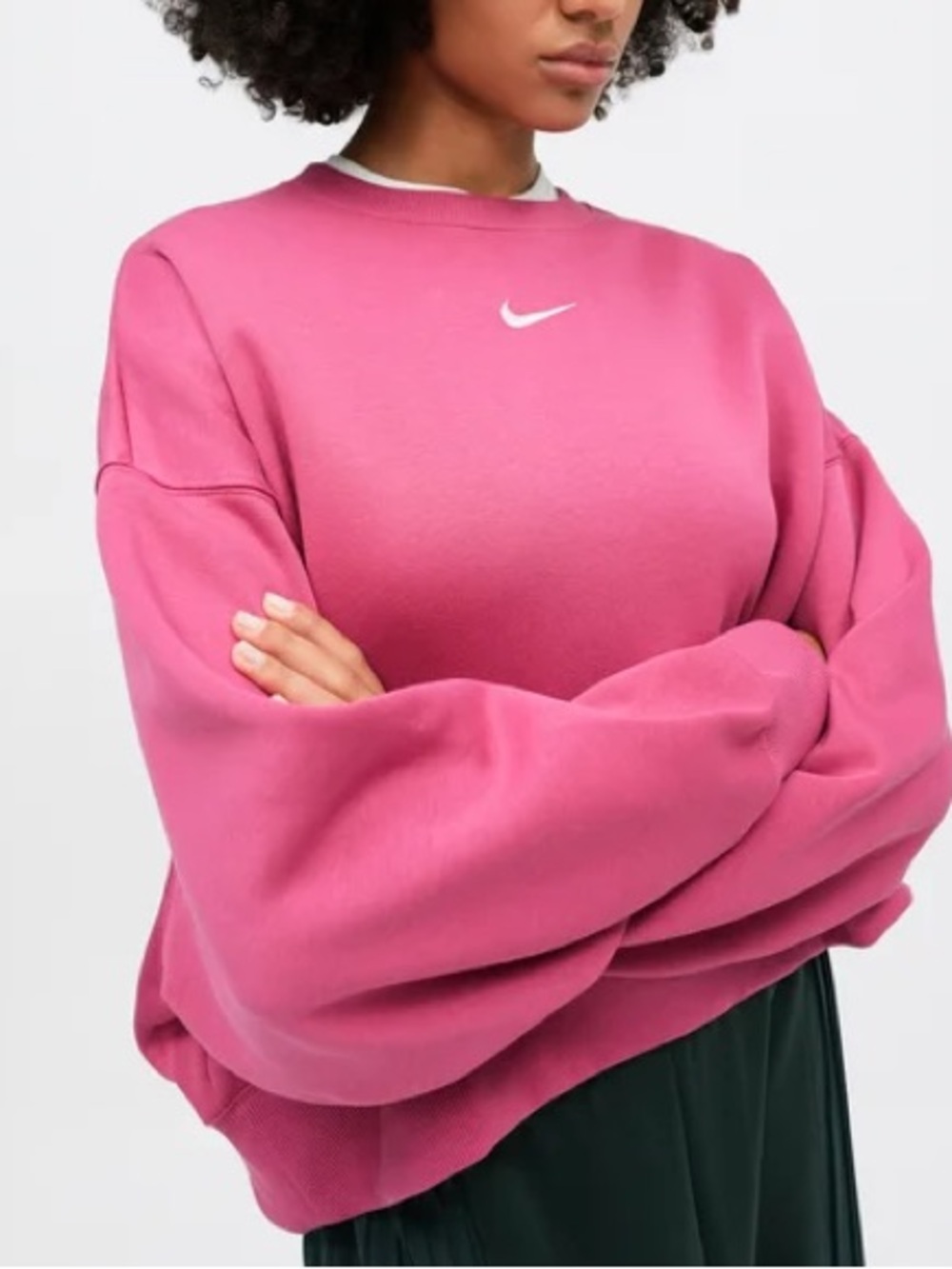 Nike Women’s Cropped Pink Sweatshirt
